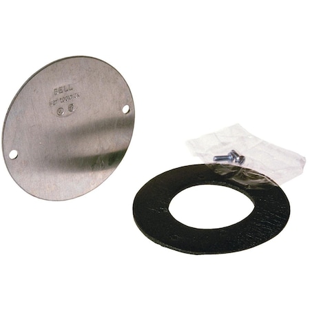 Bell Electrical Box Cover, Round, Steel, Blank/Flat Cover 5374-0